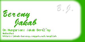 bereny jakab business card